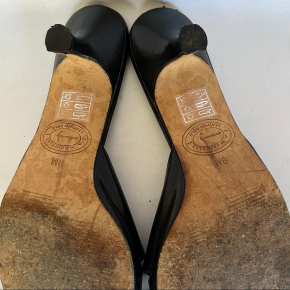 A MARINELLI - GRAY w/BEADS BLING - LOW KITTEN HEEL SANDAL Shoes - size 8 - Picture 2 of 7